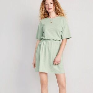 Old Navy Light Green T-Shirt Dress